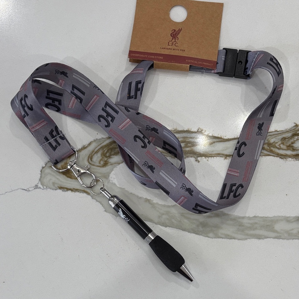 LF Gray and Black Lanyard with Pen